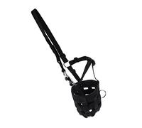 OJREEUB Horse Pony Nylon Grazing Muzzle with Halter Under Chin Adjustable Medium