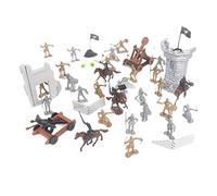 OJREEUB Knight Figures Soldier Army Model with Horses, Cavalry Playset for Gifts