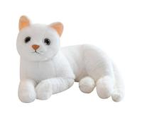 OJREEUB Lovely Cat Plush toys Decor Realistic Cartoon Ornament White, 32cm