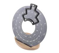 OJREEUB Melody Chords Tool Metal Circle of Fifths Wheel for Beginner Violin Musicians grey with base, Diameter 12cm