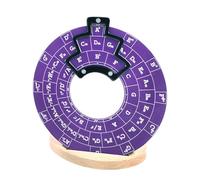OJREEUB Melody Chords Tool Metal Circle of Fifths Wheel for Beginner Violin Musicians violet with base, Diameter 12cm