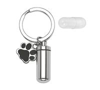 OJREEUB Pet Urn Cremation Urn Box Burial Urn Box for Remembrance Dogs and Cats Ashes keychain, 2.8x1.1cm
