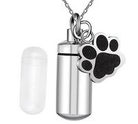 OJREEUB Pet Urn Cremation Urn Box Burial Urn Box for Remembrance Dogs and Cats Ashes pendant, 2.8x1.1cm