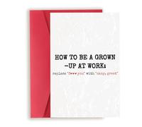 OJsensai Funny Leaving Card for Coworker, Farewell Gift for Friend Men Women, Humor Resignation Card for Boss, Promotion Gfift,Anniversary and Retirement