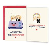 OJsensai Wedding Card for Newlyweds, Funny Marriage Card for Couple, Wedding Day Congrats Gift from Friend, Congratulations Cards,Anniversary and Retirement