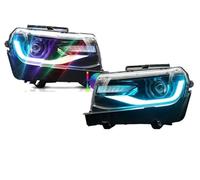 OJTEMHBH Headlamps Assembly For Chevy For Chevrolet For Camaro 2014 2015 LS SS LT Car Front Projector LED DRL Headlights Assembly(RGB Version)
