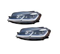 OJTEMHBH Headlights For VW For Golf 7 2013-2017 For Golf 7.5 Full LED Headlights DRL Head Lamp Projector Lens Low High Beam Cars Styling Headlight Headlamp(2pcs Blue line)