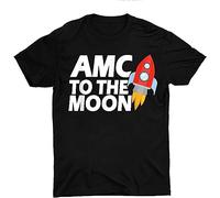 OJWKSXLL AMC to The Moon Rocket Stock Investor T Shirt(Medium)