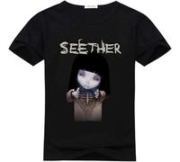 OJWKSXLL Guangyong Li Mens Intresting Seether Finding Beauty Logo T Shirts Pattern Black(X-Large)