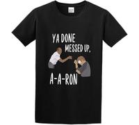 OJWKSXLL Men's Key and Peele Ya Done Messed Up Aaron Substitute Teacher Design Cotton T Shirt(Small)