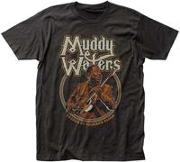 OJWKSXLL Muddy Waters Father of Chicago Blues T-Shirt Black(3X-Large)