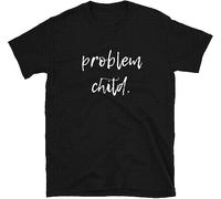 OJWKSXLL Problem Child Simple Text Type Design Unisex T-Shirt(X-Large)