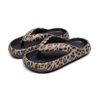 OJXTRDE Womens Flip Flops Animal-print Sandals Comfortable Lightweight EVA Slip On Walking Thong for Summer Beach Indoor Outdoor