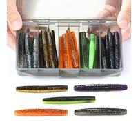 OJY&DOIIIY Plastic Worms for Bass Fishing,TRD Soft Plastic Fishing Lures for Ned Rig 35 PCs