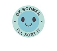 Ok Boomer Blue Smile Sweatshirt - White - M - White