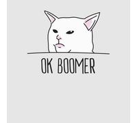 Ok Boomer Cat Men's T-Shirt - Grey - 5XL