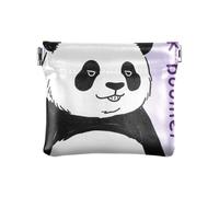 Ok Boomer Panda PU Leather Small Coin Purse Convenient Mini Change Wallet Coin Pocket for Men Women Travel