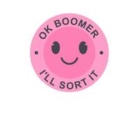 Ok Boomer Pink Smile Women's T-Shirt - White - XXL - White