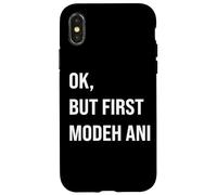 Ok But first Modeh Ani Hebrew Jewish Morning Thank God Case for iPhone X/XS