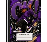 OK! Composition Notebook: Cute Motivational Lined Notebook for Black Girls & Teens - Purple, Gold & Black Affirmation Journal for School, 150 Pages