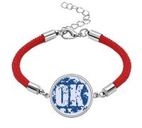 OK Design Round Illustration Pattern Lucky Red String Bracelet Rope Bracelet Handmade