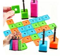 OK Play Travel Game for 2-4 Players, Portable Five In A Row Strategy Board Games Toy Travel, for Families and Friends, On-The-Go Fun for Trips and Parties