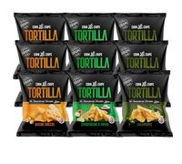 OK Snacks Crispy Tortilla Chips Mix Pack - 3 Flavours: Jalapeno, Sour Cream & Onion, Nacho Cheese - Crunchy Corn Chips for Dipping, Snacking & Sharing (Pack of 9-3 packet from each flavou)