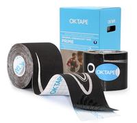 OK TAPE Kinesiology Tape 5cm x 5m Reflective Prints Elastic Sports Tape for Shoulder,Ankle,Elbow, Knee Support,Waterproof PhysioTape for Joint and Muscle Pain Body Tape, 2 Rolls Black