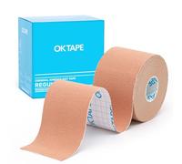 OK TAPE Kinesiology Tape Basic Original Cotton Elastic Athletic Tape for Support and Recovery, 5cmx5m Uncut Roll - Beige