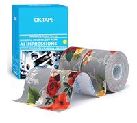 OK TAPE Kinesiology Tape Printed Bandage for Athletes Reduce Pain Injury Recovery,Uncut Roll 5cm x 5m,2 Rolls Rose