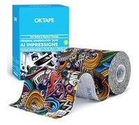 OK TAPE Kinesiology Tape Printed Bandage for Athletes Reduce Pain Injury Recovery,Uncut Roll 5cm x 5m,2 Rolls DIY
