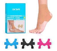 OK Tape Precut Kinesiology Ankle Tape, 10 Pcs, Pain Relief, Prevent Ankle Sprain, Provide Support for Ankle Ligament, Elastic Athletic Tape, Breathable K Tape for Daily use - Beige