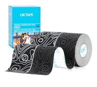 OK TAPE PRO Kinesiology Tape Physio Sports Injury Muscle Tape for Shoulder, Knee, Ankle Shin Splints Support,Free Cut Sports Tape 5cm x 5m,2 Rolls,Black+Black White