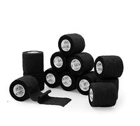 OK TAPE Self Adherent Cohesive Bandages Wrap 12 Rolls, 5cmX4.5m, Non-Woven Self Adhesive Athletic Sports wrap Tape,Black