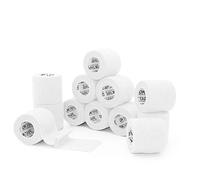 OK TAPE Self Adherent Cohesive Bandages Wrap 12 Rolls, 5cmX4.5m, Non-Woven Self Adhesive Athletic Sports wrap Tape,White