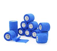 OK TAPE Self Adherent Cohesive Bandages Wrap 12 Rolls, 5cmX4.5m, Non-Woven Self Adhesive Athletic Sports wrap Tape,Blue