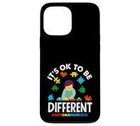 Ok To Be Different Autism Awareness Puzzle Piece Ribbon Case for iPhone 13 Pro Max
