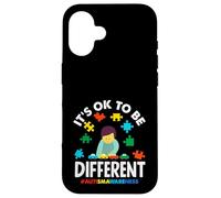 Ok To Be Different Autism Awareness Puzzle Piece Ribbon Case for iPhone 16