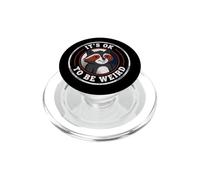 OK To Be Weird Raccoon Vintage Badge Meme Humor PopSockets PopGrip for MagSafe