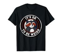 OK to Be Weird Raccoon Vintage Badge Meme Humor Value Graphic T-Shirt