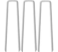 OK5STAR 100 Pack 6" Garden Stakes Pins,Heavy Duty Garden Landscape Staples Stakes Pins Galvanized Landscape Staples for Anchoring Weed Barrier Fabric