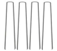 OK5STAR 12 Inch Galvanized Landscape Staples 100 Pack Metal Garden Stakes for Gardening Anti-Rust Heavy-Duty Ground Sod Pins Yard Stakes for Weed Barrier Fabric Irrigation Tubing Hose