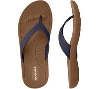 OKABASHI Women's Breeze Flip Flop | Contoured Footbed w/Arch Support for All-Day Comfort | Slip-Resistant & Waterproof | Sustainably Made in The USA, Toffee/Copper, 6.5-7.5