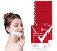 OKADY Peptide Lifting Firming Face Mask, 15 Packs V-Shape Facial Sheet Mask, Anti-Sagging for Jawline & Cheeks, Intense Hydrating Moisturising, Revitalising Skincare for All Skin Types, Women & Men