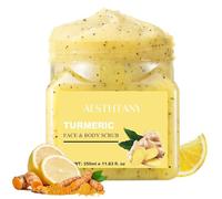 O'KADY Turmeric Body Scrub,Body Exfoliator Scrub,Lighten Hyperpigmentation,Remove Skin Keratin and Oil,May Help Improve Skin Roughness,Body Skin Care 350ML