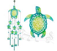 OKAIMEIMEIO Sea Turtle Wind Chimes - Memorial Gift for Mom, Outdoor Garden Decor, Turtle Lover Gift