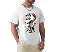 Okami T Shirt Wolf T-Shirt Graphic Tee Shirt Awesome 100% Cotton Short Sleeve Male Tshirt Guys Punk Men's Clothing White M