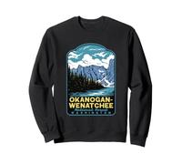Okanogan Wenatchee National Forest Washington Retro Art Sweatshirt