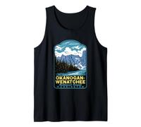 Okanogan Wenatchee National Forest Washington Retro Art Tank Top