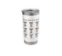 Okapi Cafe Giraffe Coffee Lover Smoothie Tea Barista Chart Stainless Steel Insulated Tumbler